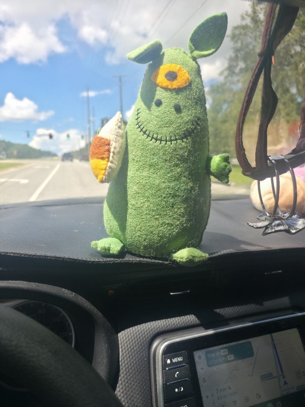 Novogratz UGLY Dolls MONSTER Tabletop DECOR PILLOW PLUSH Felt GREEN Candy Corn